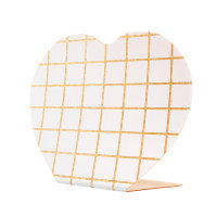 Nagel Tip Design Aufsteller Heart - Gold/Weiß
