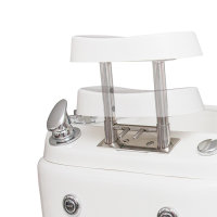 Comfort pedicure tub, with footrest and White Magnetic Pipeless Jet Engine