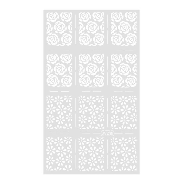 Hollow Nail Art Sticker JV218 White