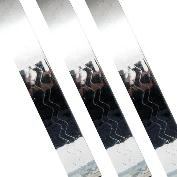 Nail Art Adhesive Tape 6mm Zigzag Pattern Silver