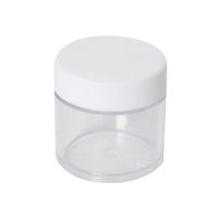 Empty Jar Transparent & Lid White 30g