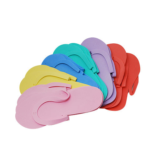 Disposable Slipper for pedicure 12 pairs/set Colorful mix