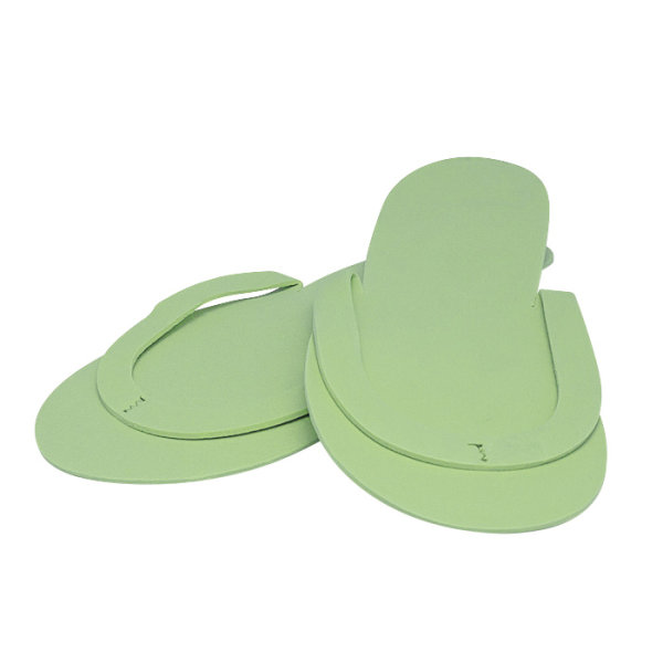 Disposable Slipper for pedicure 12 pairs/set Green
