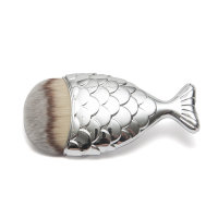 Staubpinsel Fisch Design Silber f&uuml;r N&auml;gel