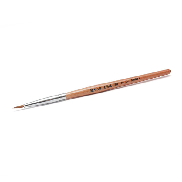 Nail art brush design oval KOREA Size 2