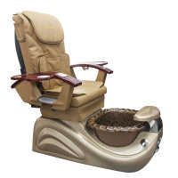 Spa Pediküre Stuhl Crystal Gold/Braun