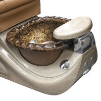 Spa pedicure chair Crystal Gold/Brown