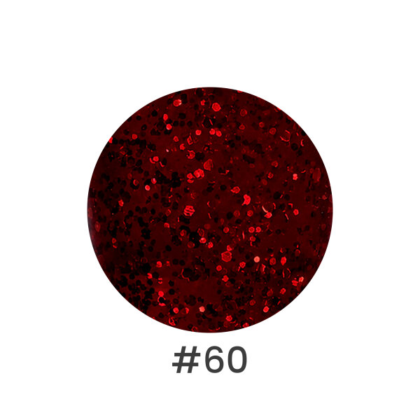 #60 Deep Garnet Glitter – Funkelndes Granatrot-Glitzer